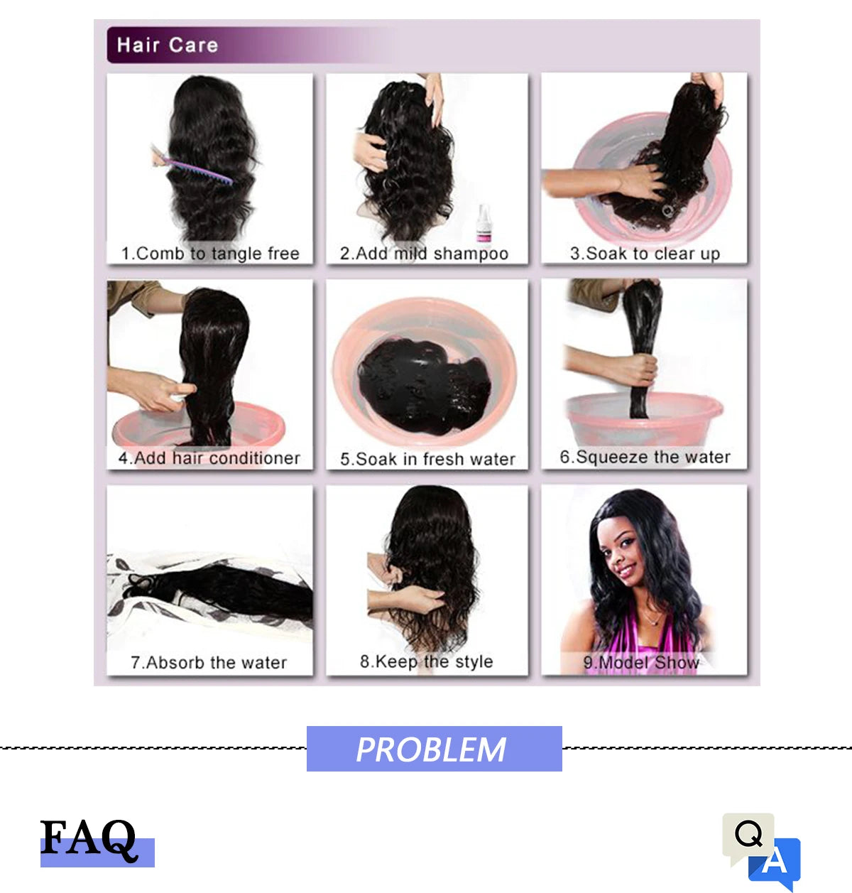 Long Braided Ponytail Hair Extensions 60CM