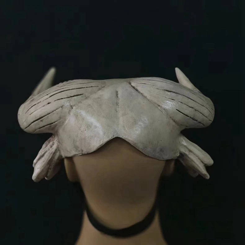Bull Head Skull Mask Long Horn Totem Helmet Headwear Cosplay Costumes Props Latex Masks