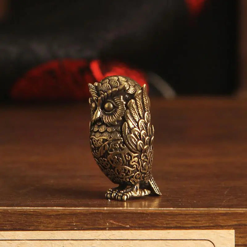 See No Evil, Hear No Evil, Speak No Evil Brass Owl Statues Tea Pets