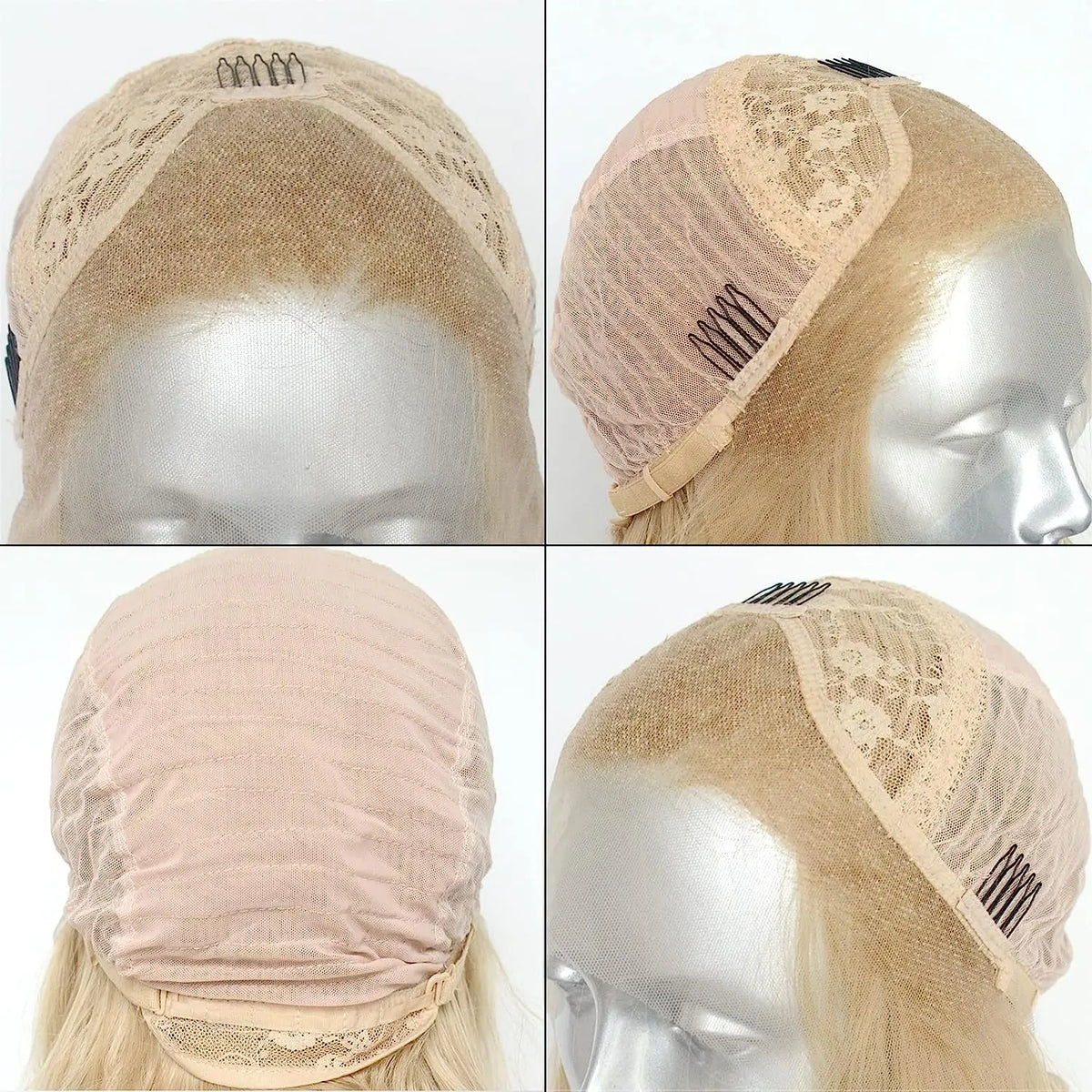 Golden Blonde Long Wavy Synthetic Lace Front Wig