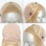 Golden Blonde Long Wavy Synthetic Lace Front Wig