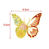 Butterfly Flowers Metal Tassel Bookmarks