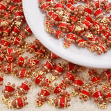 5pcs Christmas Charm Enamel Apple Socks Bell DIY Pendant Charms For Jewelry Making Keychain Earrings Bulk Handmade Material Gift