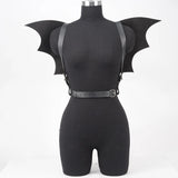Bat Wings Harness Faux Leather Waist Belt Chest Harness
