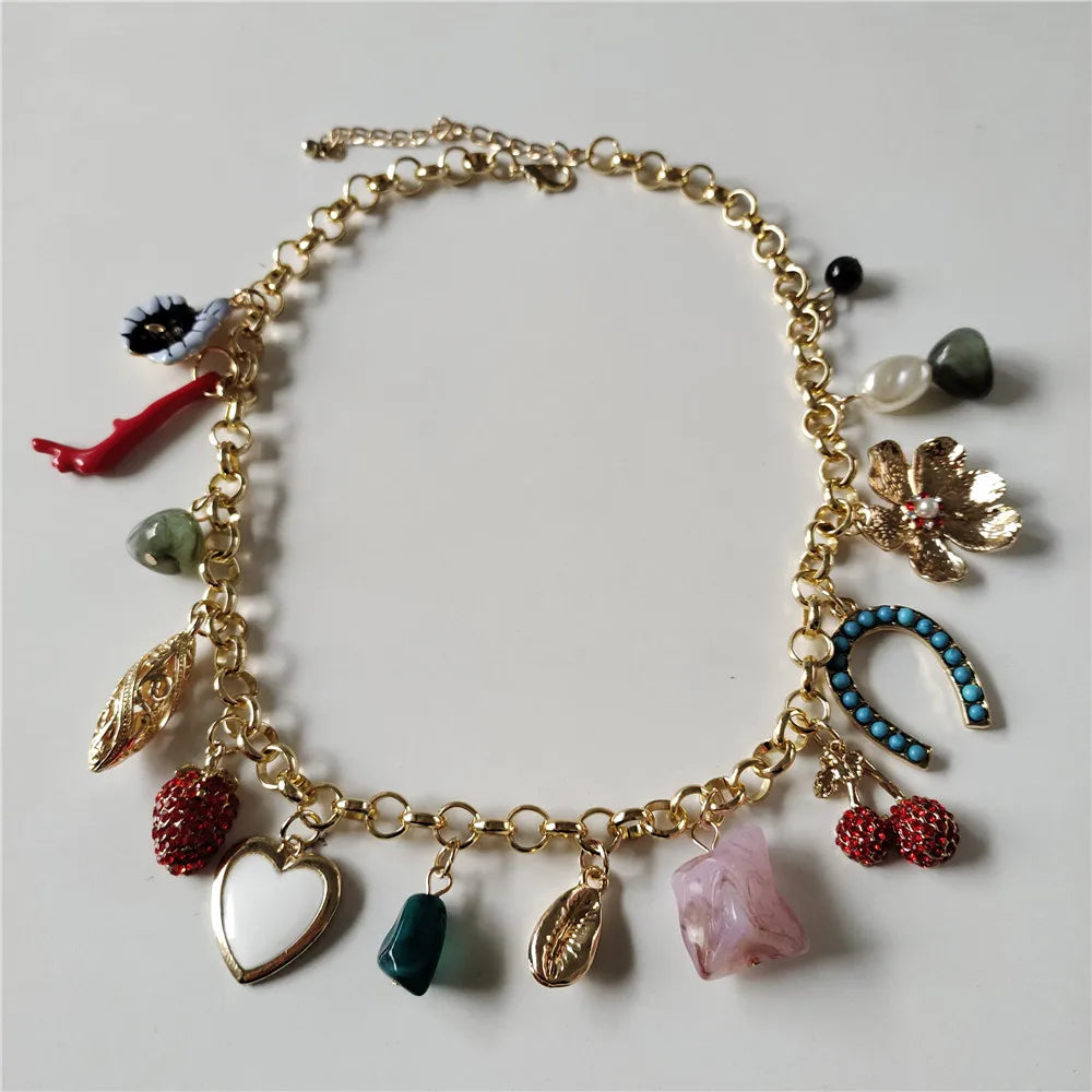Charming Charm Bracelet and Matching Choker Necklace