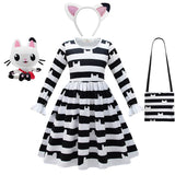 Cat Gabby Doll Striped Fancy Dress Halloween Cosplay Book Week Children's Costume