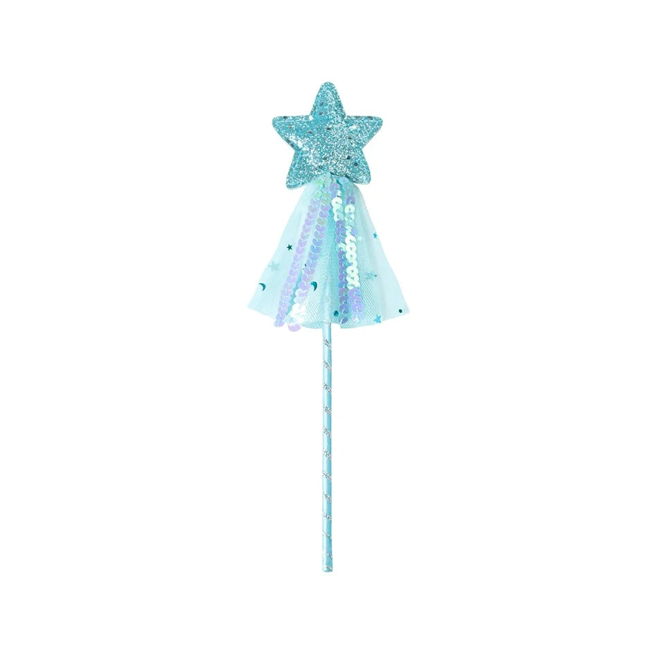 Mermaid Accessories Gloves Wand Crown Jewellery Set Wig Necklace Braid Cosplay Halloween Birthday Party