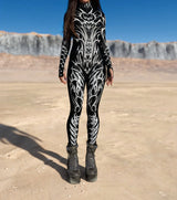 Multicolour Goddess Jumpsuit Cosplay Rave Festival Party Outfit