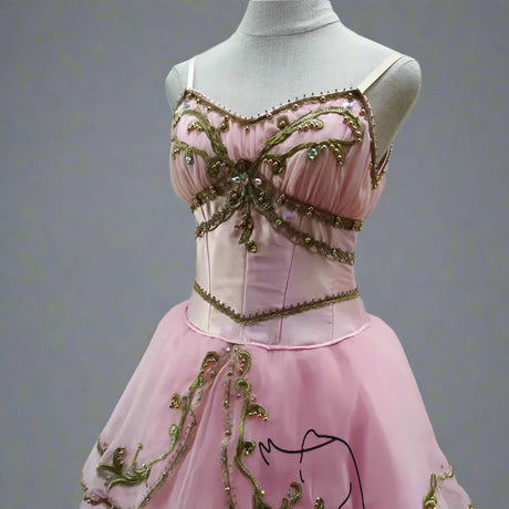 Le Réveil de Flore Dawn Goddess High-end Custom Made Professional Ballet Long Tutu Dress Competition Performance