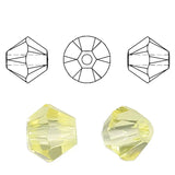 3/4/6mm Rainbow Austria Bicone Crystal Beads AB Colour Faceted Glass Beads for DIY Jewellery Making
