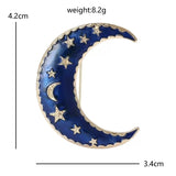 Wizard's Purple Moon Enamel Brooches 2 Colours