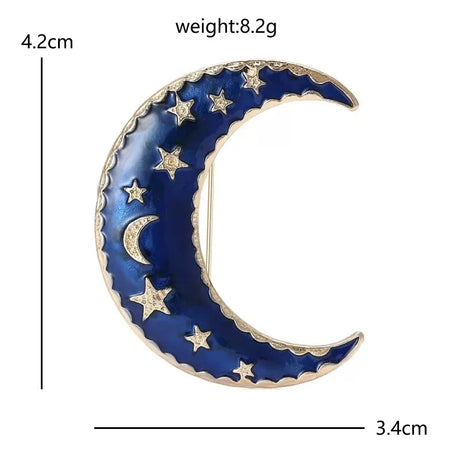 Wizard's Purple Moon Enamel Brooches 2 Colours