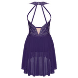 Girls Rhinestone Modern Contemporary Dance Ballet Dress Leotard Costume