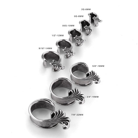 2PCS Ocean Wave Scroll Ear Tunnels Plugs Gauges Stretchers Expander Body Piercing Jewellery Ear Stretching Gauges