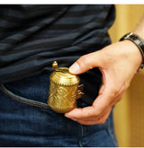 150cm Brass Floral Relief Hand-Cranked Tape Measure