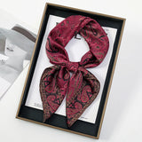 Paisley Print Scarf Square Bandana Neckerchief Hair Ribbon Headband Hair Accessories
