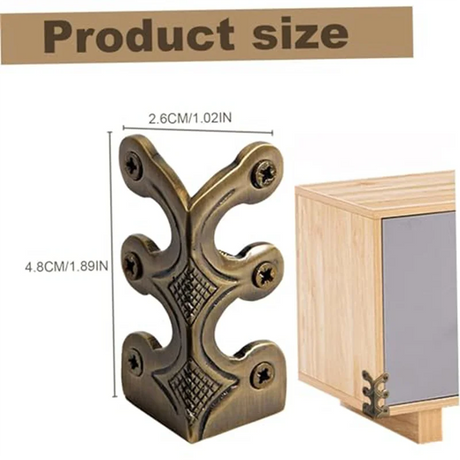10PC Skiffers Baseboard Corner Protectors Solid Brass Skirting Board Corner Protectors
