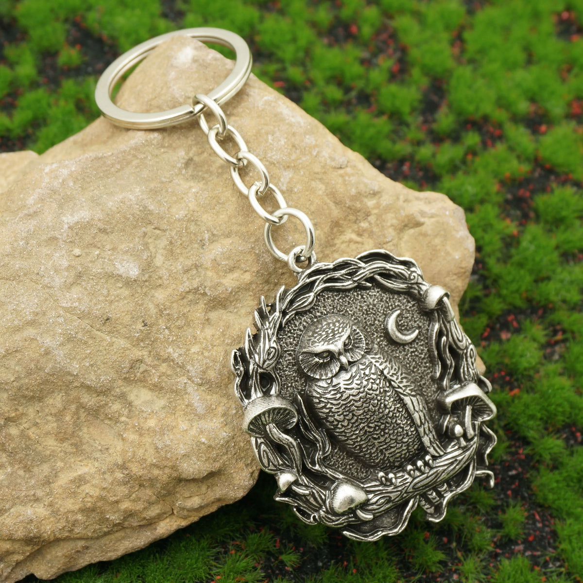 Forest Guardian Owl Keyring