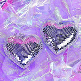 Heart-Shaped Disco Mirror Ball Decorations