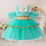 Toddler Princess Alice Belle Jasmine Mermaid Dress Baby Halloween Cosplay Costume