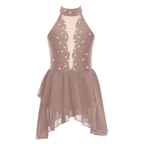 Girls Ballet Leotard Figure Ice Skating Dancewear Stage Costume