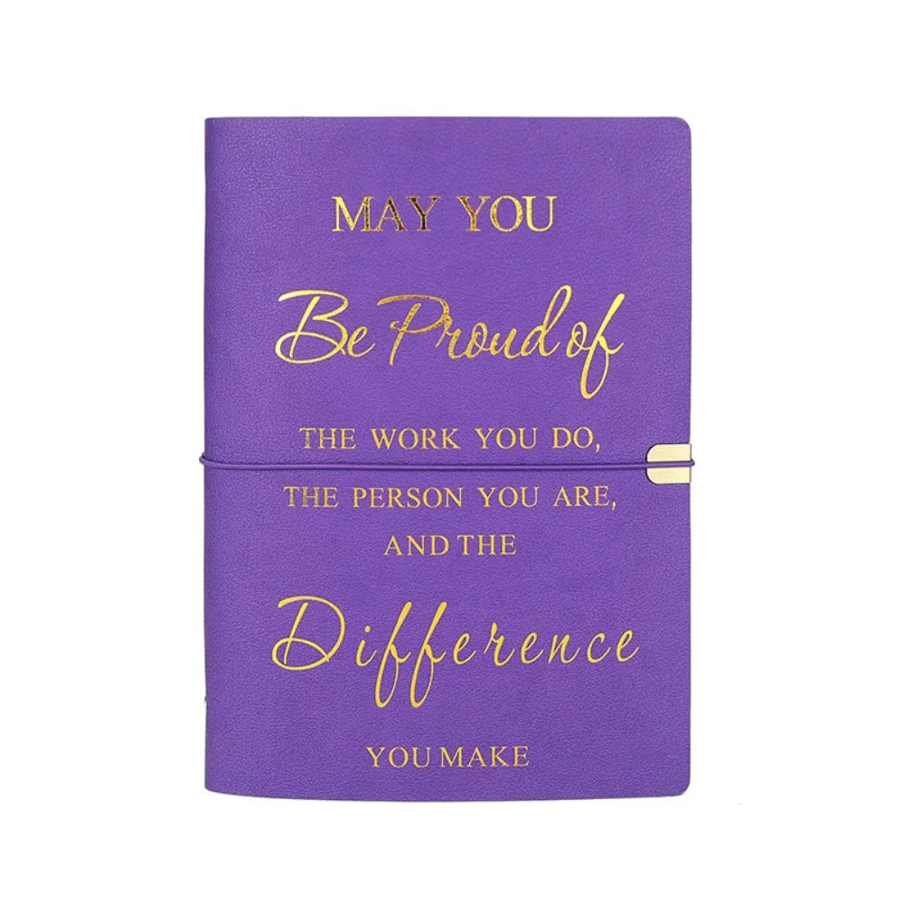 Teacher Colleague Employee Nurse Appreciation Gift 80 Sheets A5 Soft PU Leather Cover Loose-leaf Notebook