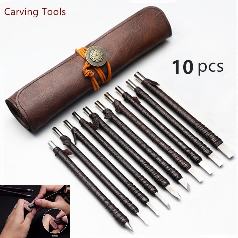 Tungsten Steel Stone Carving Hand Tools Set Chisel Set Woodworking Carving Tools