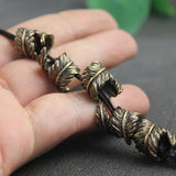 Feather Curls Brass Paracord Beads Lanyard Dreadlock Beard Bead