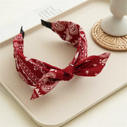 Paisley Bandana Top Knot Bow Headbands
