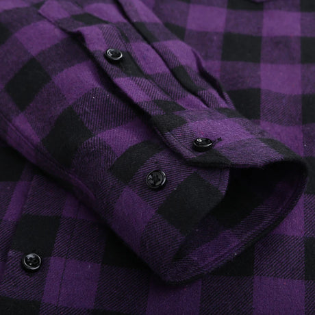 Woodsman Slim-fit Brushed Flannel Plaid Shirts 13 Colours