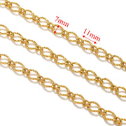 1meter PVD Gold Plated Stainless Steel Thick Large Heavy Chains Necklace Bracelet DIY Jewellery Making Finding