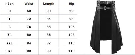 Punk Rock Pleated Kilt