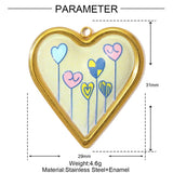 3pcs/Lot Enamel Dove Butterfly DIY Charm Pendants Stainless Steel Jewellery Findings