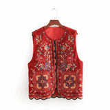 Kezia's Sequinned Embroidered Velvet Waistcoat Vest