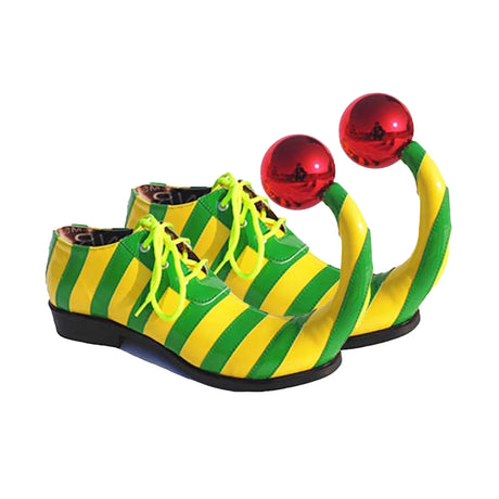 Adults Clown Shoes with Red Balls Circus Cosplay Performance Costume Accessories