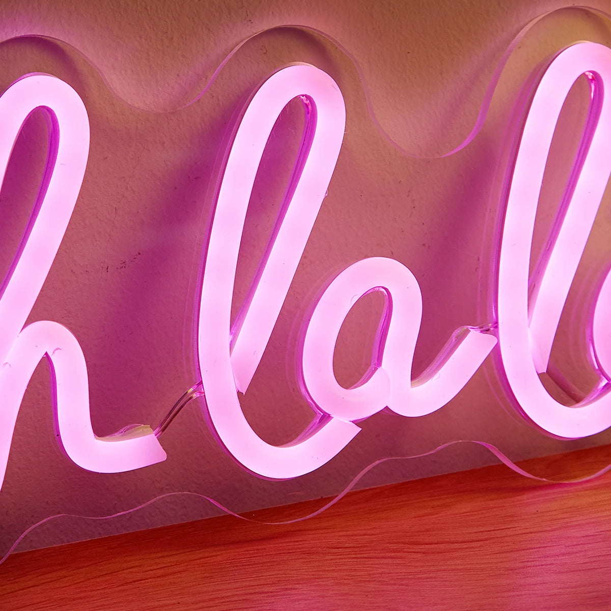 LED Neon Signs Oh la la Pink USB Night Light Wall Art Room Decor Lamp