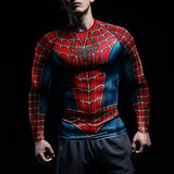 Spiderman Rash Guards Compression Shirts Men Workout Long Sleeve Tops Fitness Sportswear