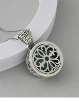 The Abyss Portal Key S925 Sterling Silver Pendants Tangent Plane Green Crystal
