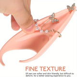 Two Pairs of Elf Ears with Pierced Earrings Cosplay Soft Latex Ear Cuffs