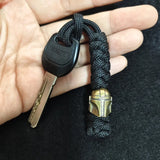 Brass Spartan Warrior Helmet Paracord Beads Lanyard Dreadlock Beard Bead