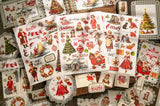 3 Sheet Large Christmas RUB ON Transfer Stickers Junk Journal DIY Scrapbooking Craft Stickers