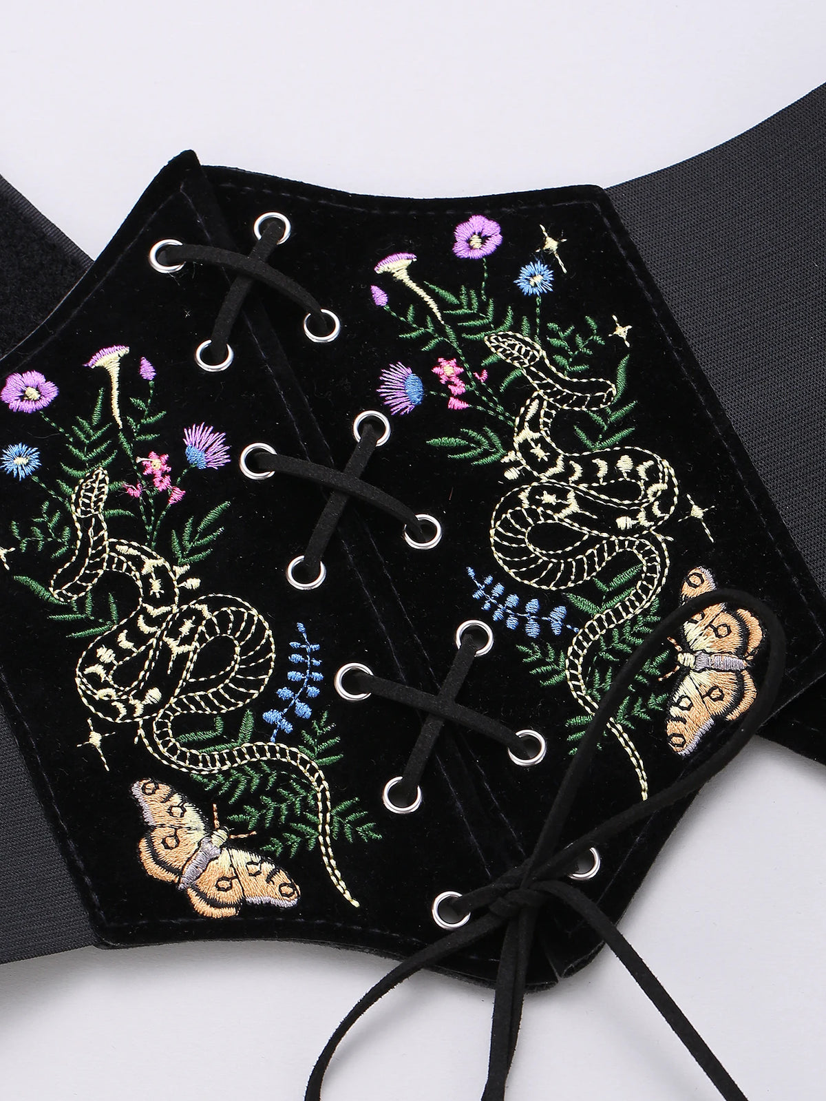 Woodland Velvet Embroidered Waist Belt Ren Fair Wear