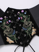 Woodland Velvet Embroidered Waist Belt Ren Fair Wear