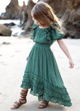 Girls Lace Bohemian Long Photoshoot Dresses