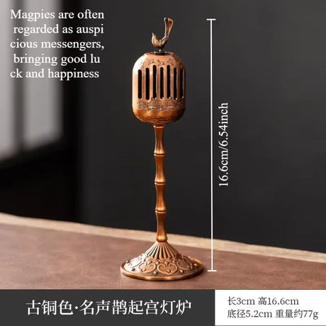 Brass Censer Incense Smoker Holder Bird House Ornaments Home Decor