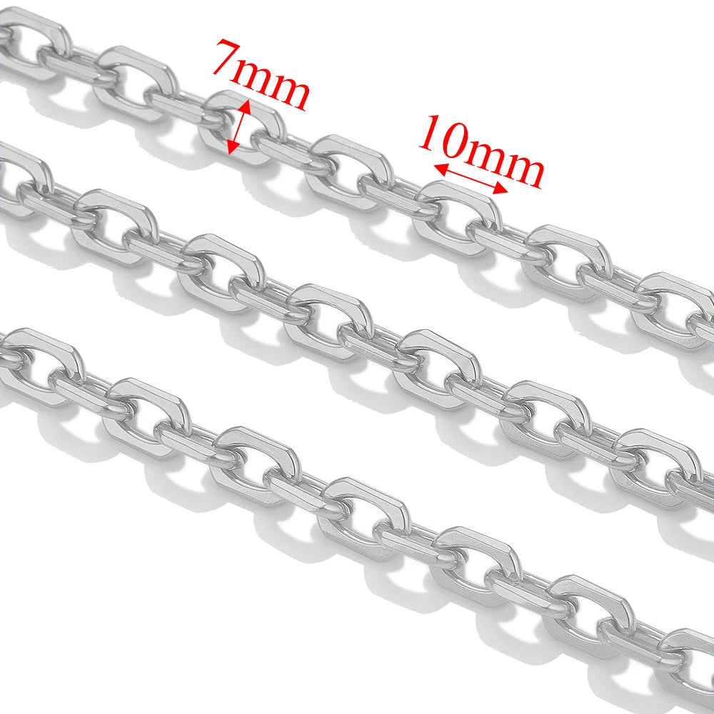1meter PVD Gold Plated Stainless Steel Thick Large Heavy Chains Necklace Bracelet DIY Jewellery Making Finding