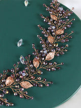 Purple Crystal Bridal Headdress Hair Accessories