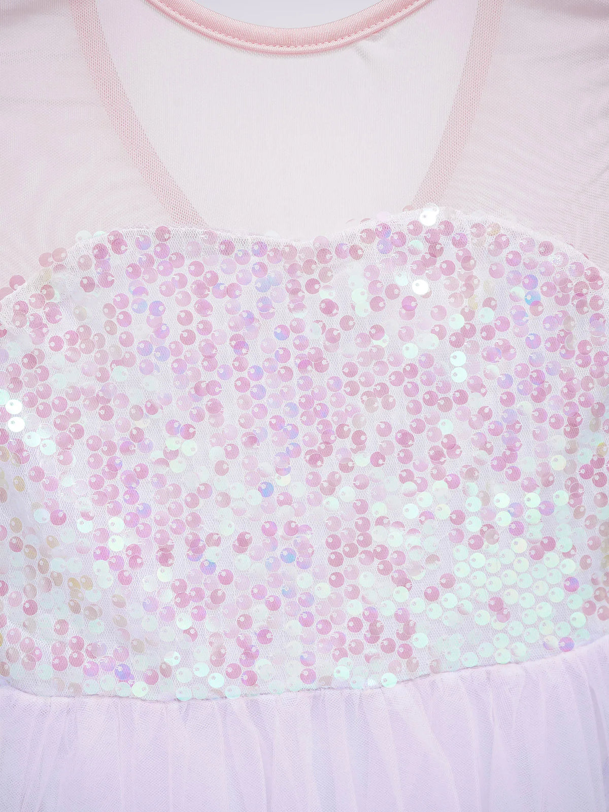 Girls Ballet Gymnastics Figure Ice Skating Sequin Leotard Tutu Dress Performance Dancewear