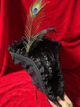 Pirate Hats Vintage Skull Feather Triangle Hats Halloween CosPlay Pirate Top Hat