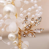 Girls Pearl Flower Wreath Floral Garland Head Hoop